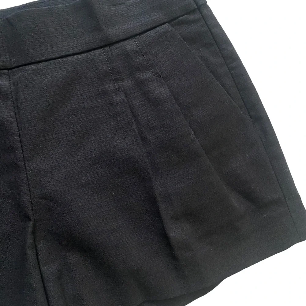 J.Crew NEW Black Pleated Shorts with Side Zipper 4 - Picture 2 of 12